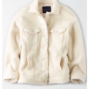 American Eagle Faux Sherpa Trucker Jacket